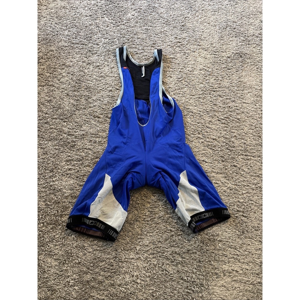 Assos Bib Cycling Shorts Men LARGE Black Blue Road Bike Stretch Comfort Swiss